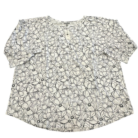 Top Ss By Talbots In Black & White, Size:2X