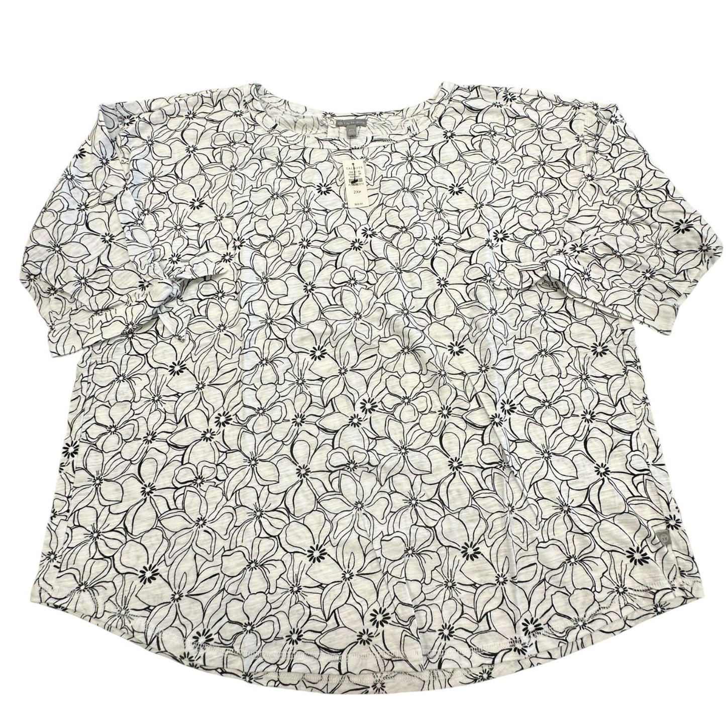 Top Ss By Talbots In Black & White, Size:2X