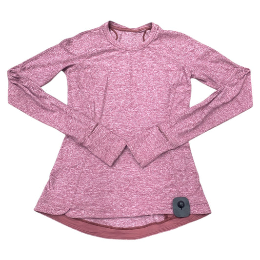 Athletic Top Ls Crewneck By Lululemon In Pink, Size:4