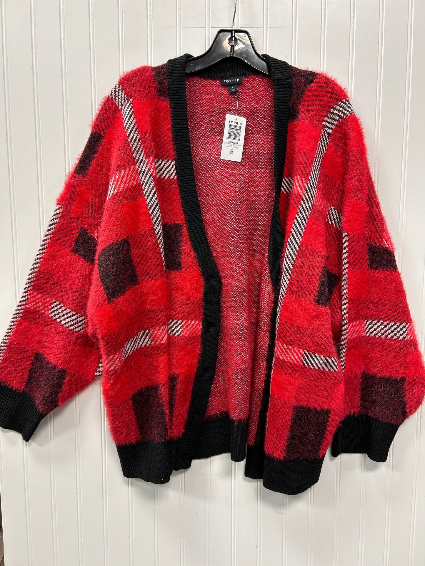 Sweater By Torrid In Red & White, Size:4X