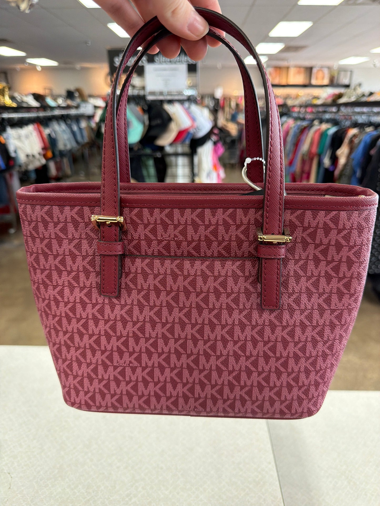 Handbag Designer By Michael Kors In Red, Size:Small