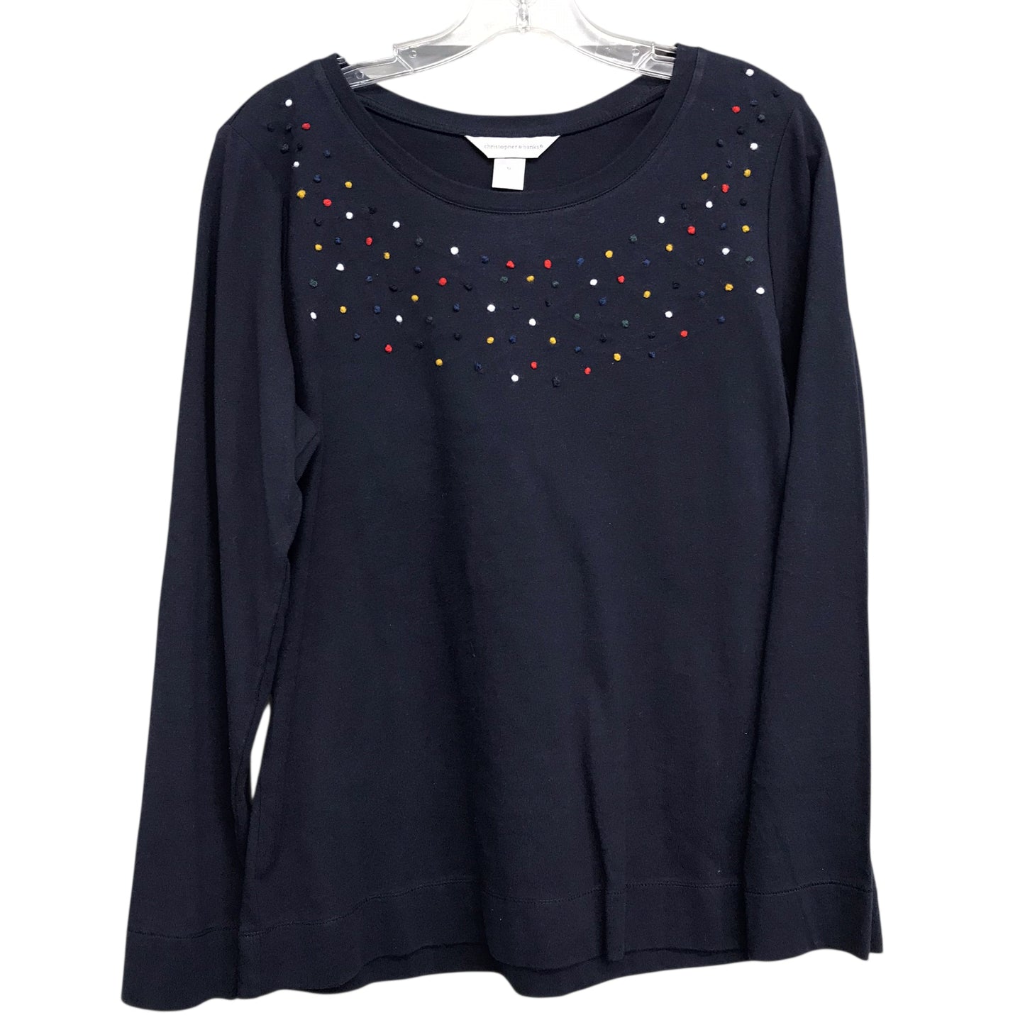 Top Ls By Christopher And Banks In Navy, Size:M