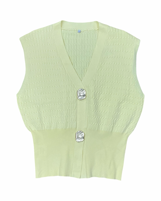 Top Sleeveless By Clothes Mentor In Yellow, Size:M