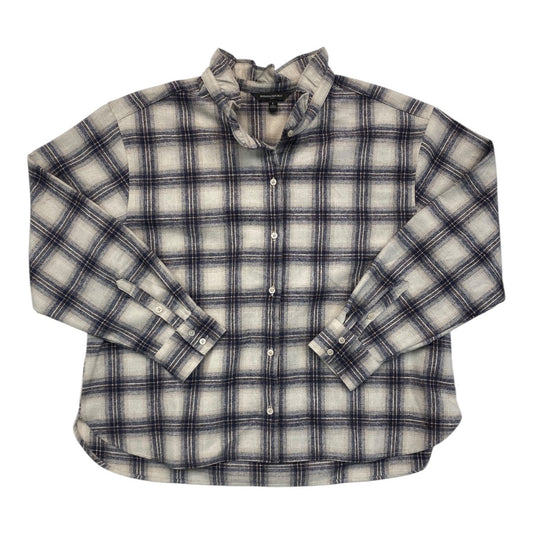 Top Ls By Banana Republic In Plaid Pattern, Size:L