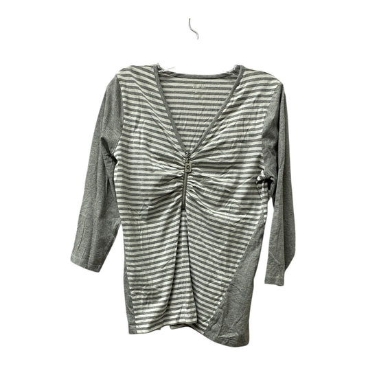 Top Ls By Michael By Michael Kors In Grey & White, Size:L