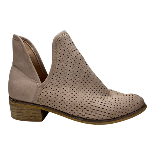 Boots Ankle Heels By Seven 7 In Pink, Size:8
