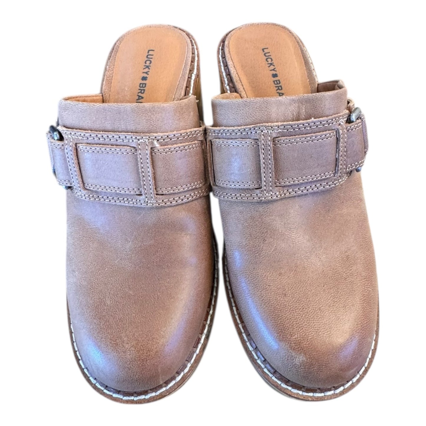 Shoes Heels Block By Lucky Brand In Brown, Size:7.5