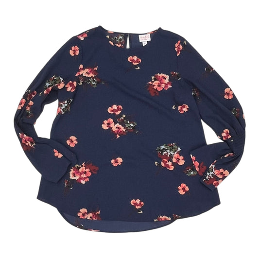 Mat Top Ls By Isabel Maternity In Blue, Size:M