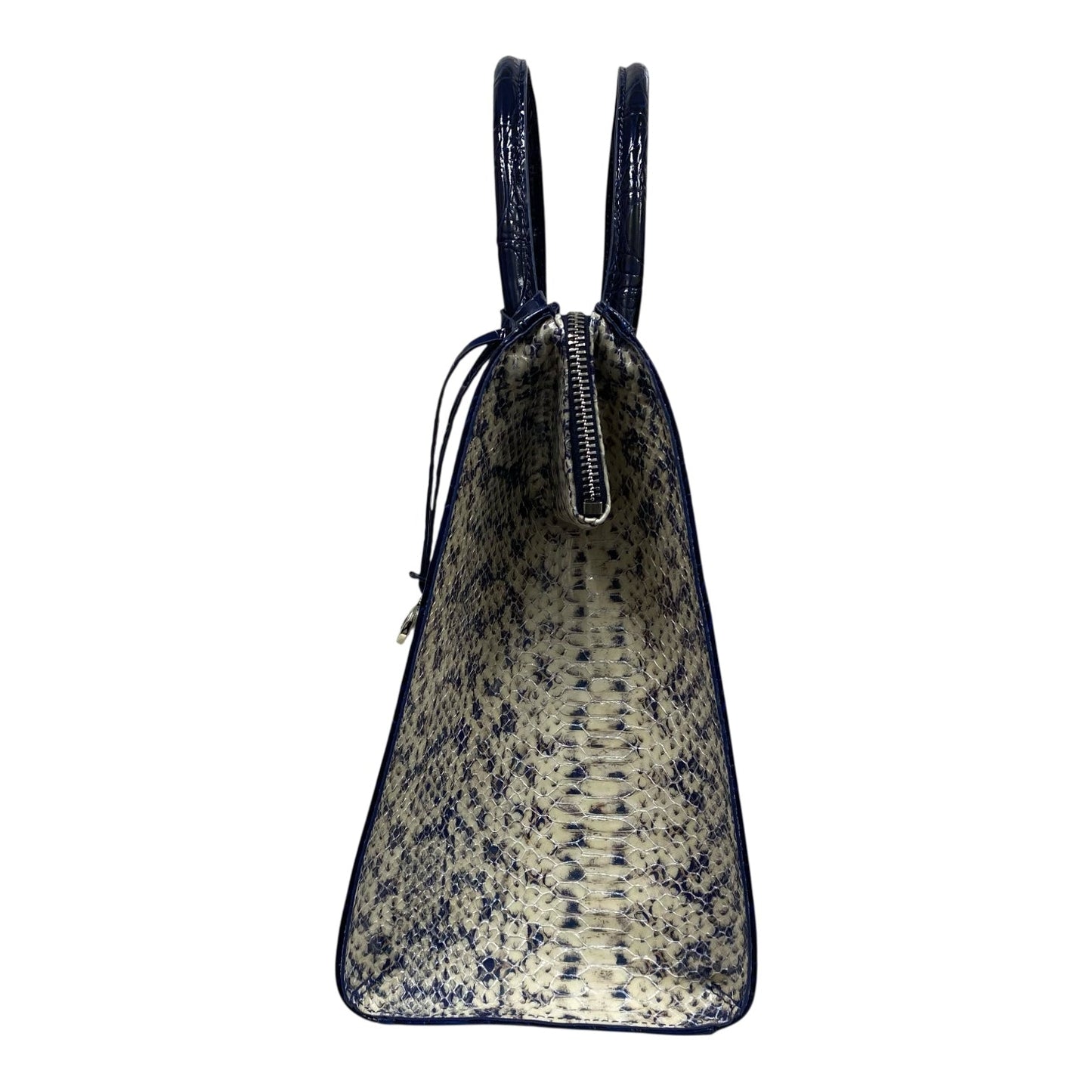 Handbag Designer By Brahmin In Snakeskin Print, Size:Medium