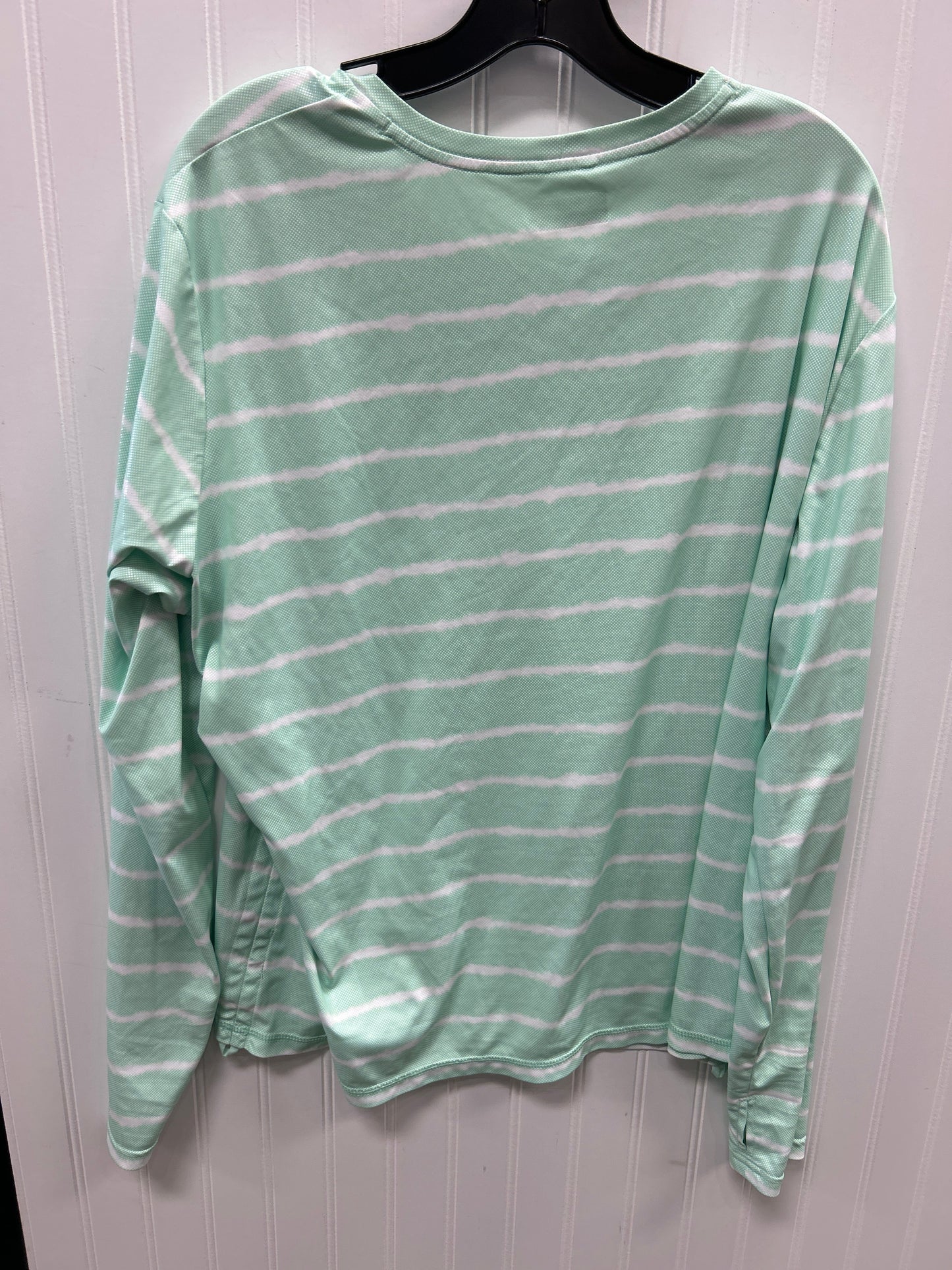 Athletic Top Ls Crewneck By Columbia In Aqua, Size:3X