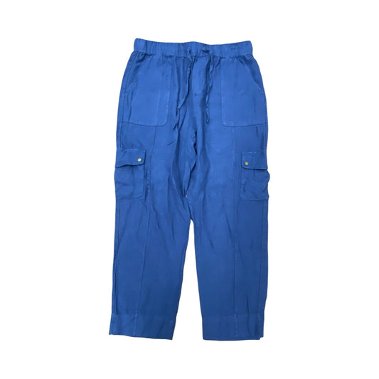Pants Linen By C And C In Blue, Size:Xl