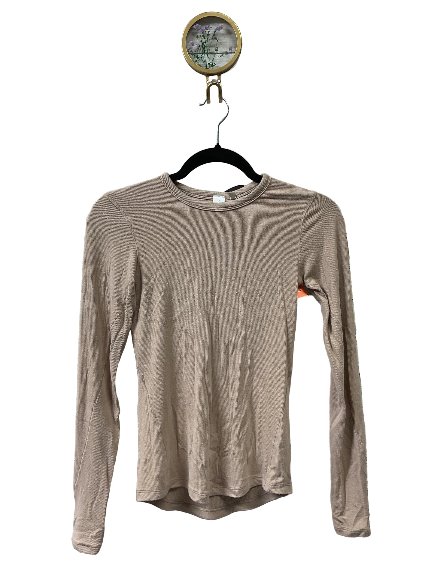 Athletic Top Ls Crewneck By Lululemon In Brown, Size:2