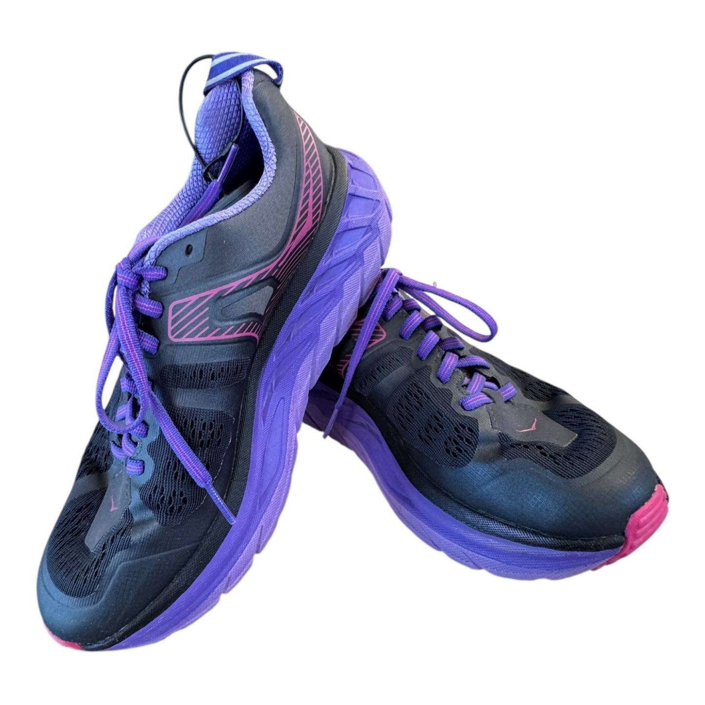 Shoes Athletic By Hoka In Grey & Purple, Size:7.5