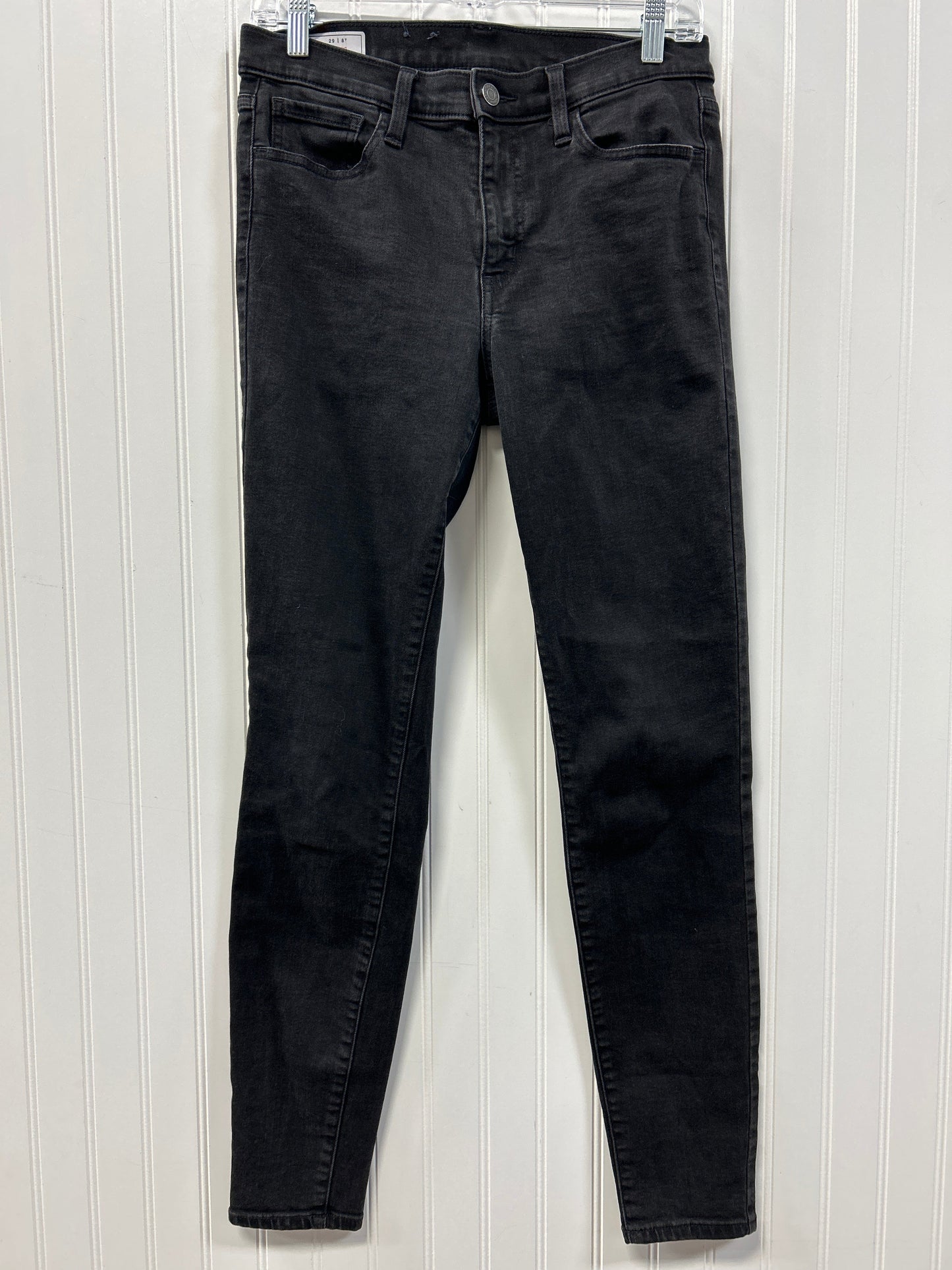 Jeans Skinny By Gap In Black Denim, Size:8L