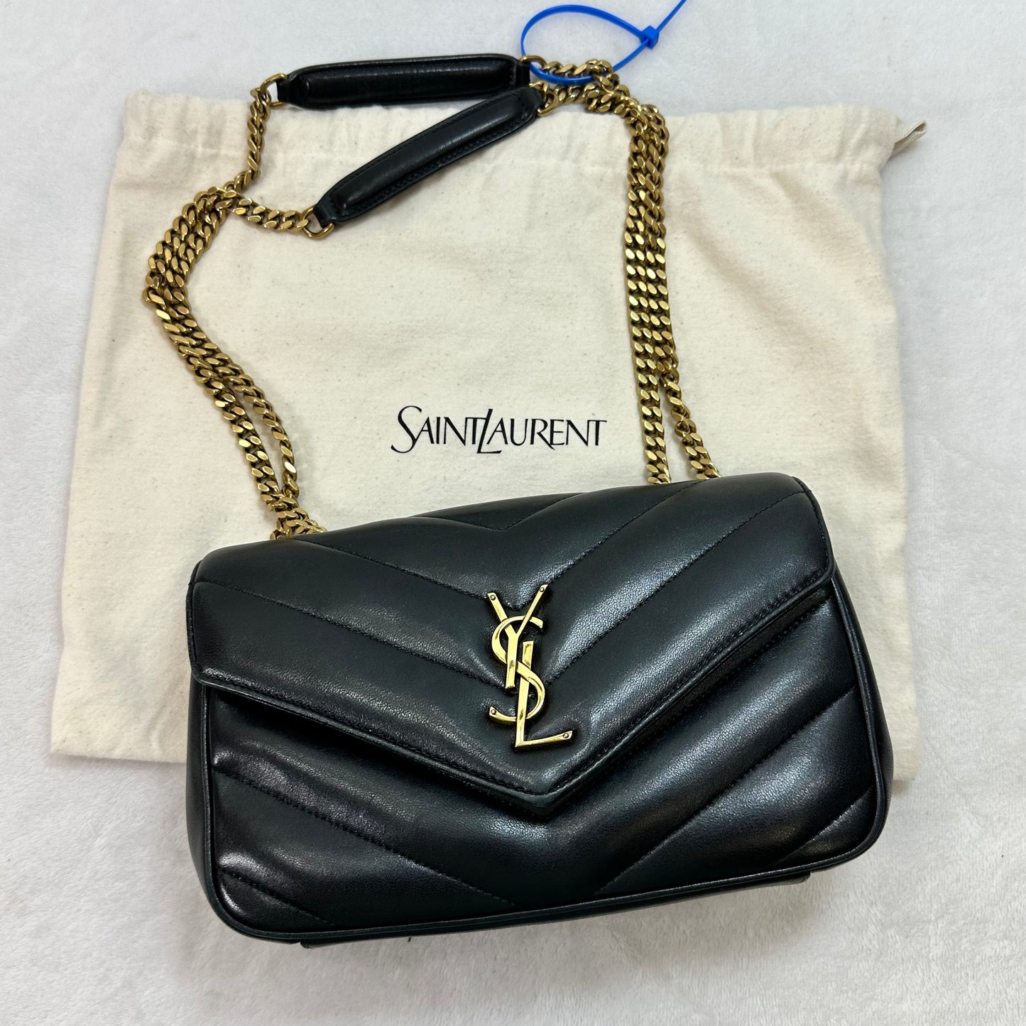Loulou Matelassé lambskin Small Shoulder Bag Crossbody Luxury Designer By Yves Saint Laurent, Size: Small