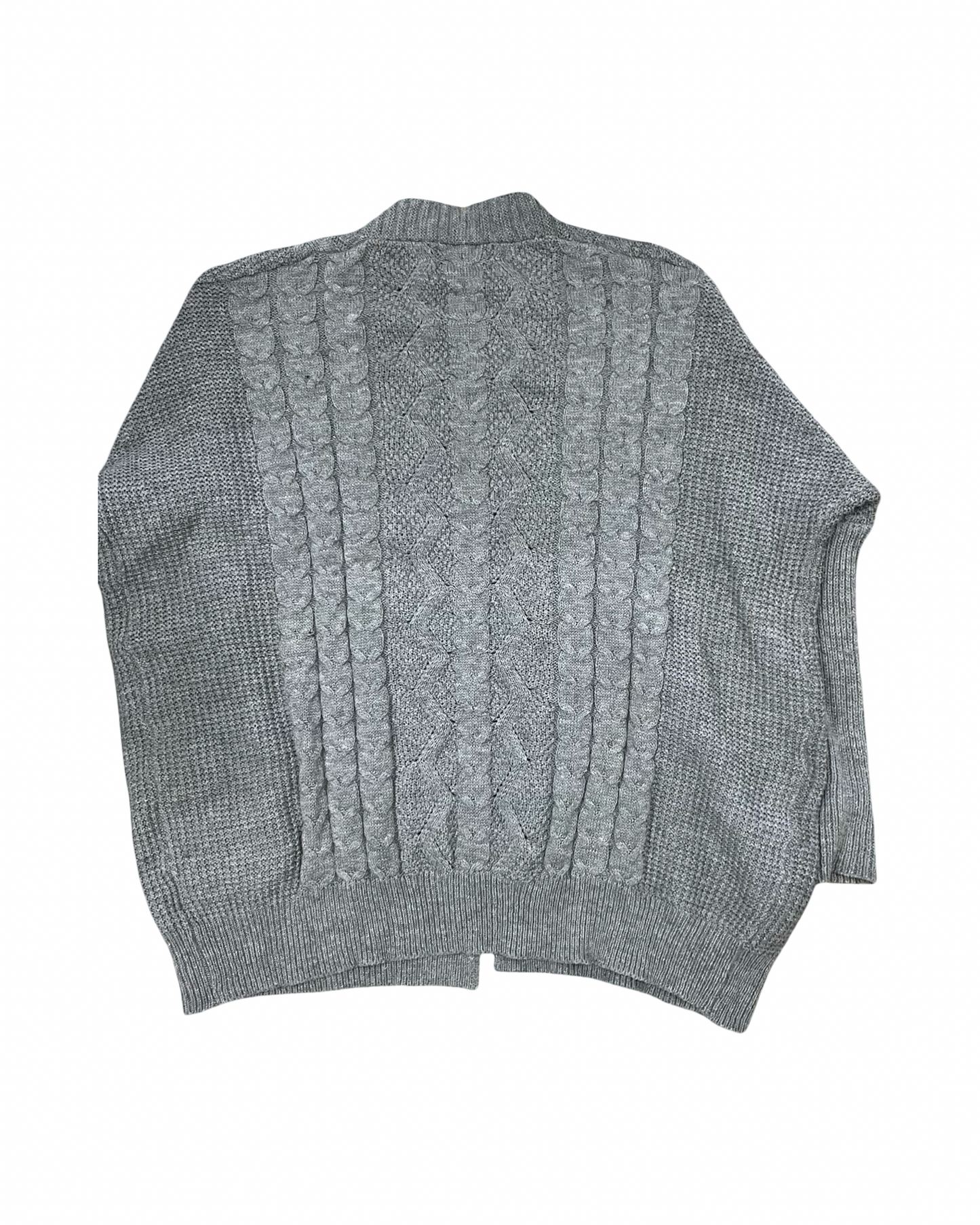 Sweater Cardigan By Clothes Mentor In Grey, Size:M