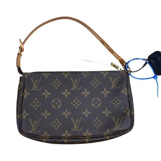Handbag Luxury Designer By Louis Vuitton In Brown, Size:Small