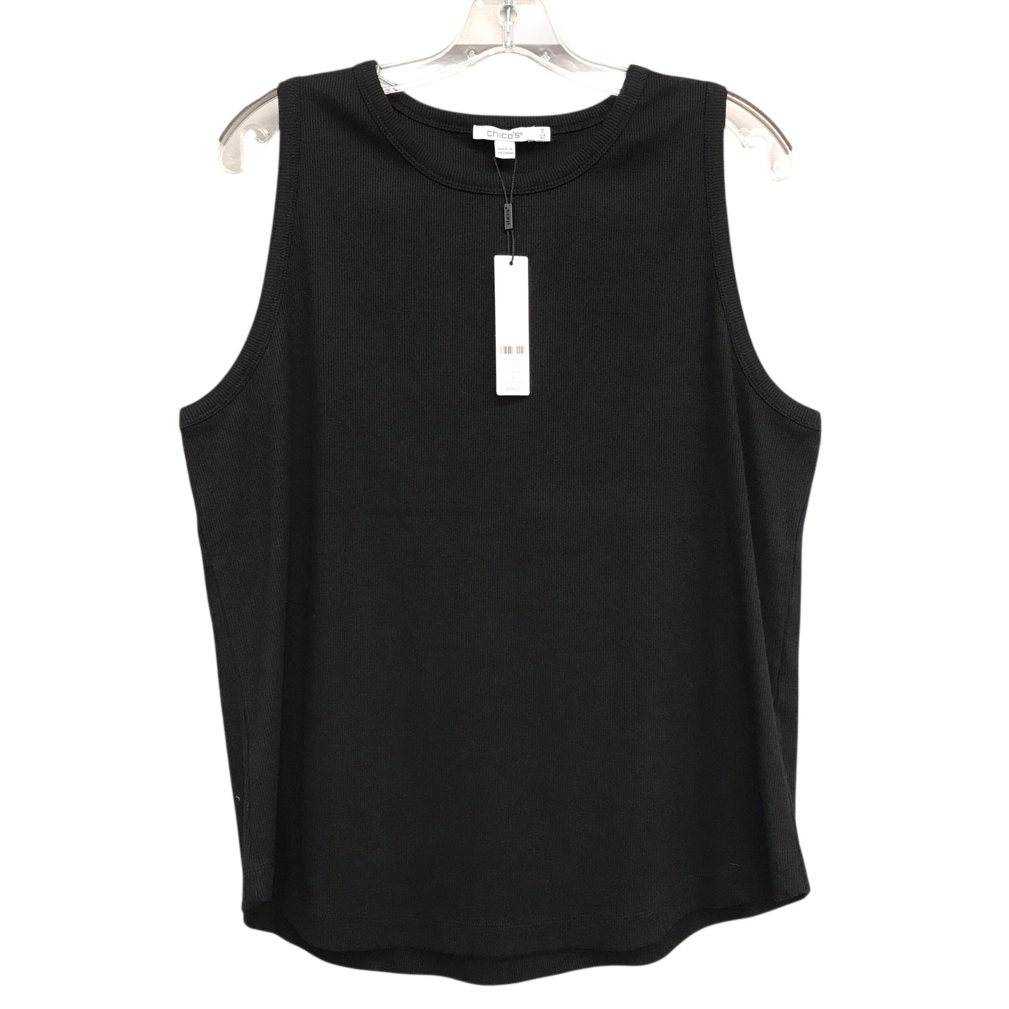 Top Sleeveless Basic By Chicos In Black, Size:Xl