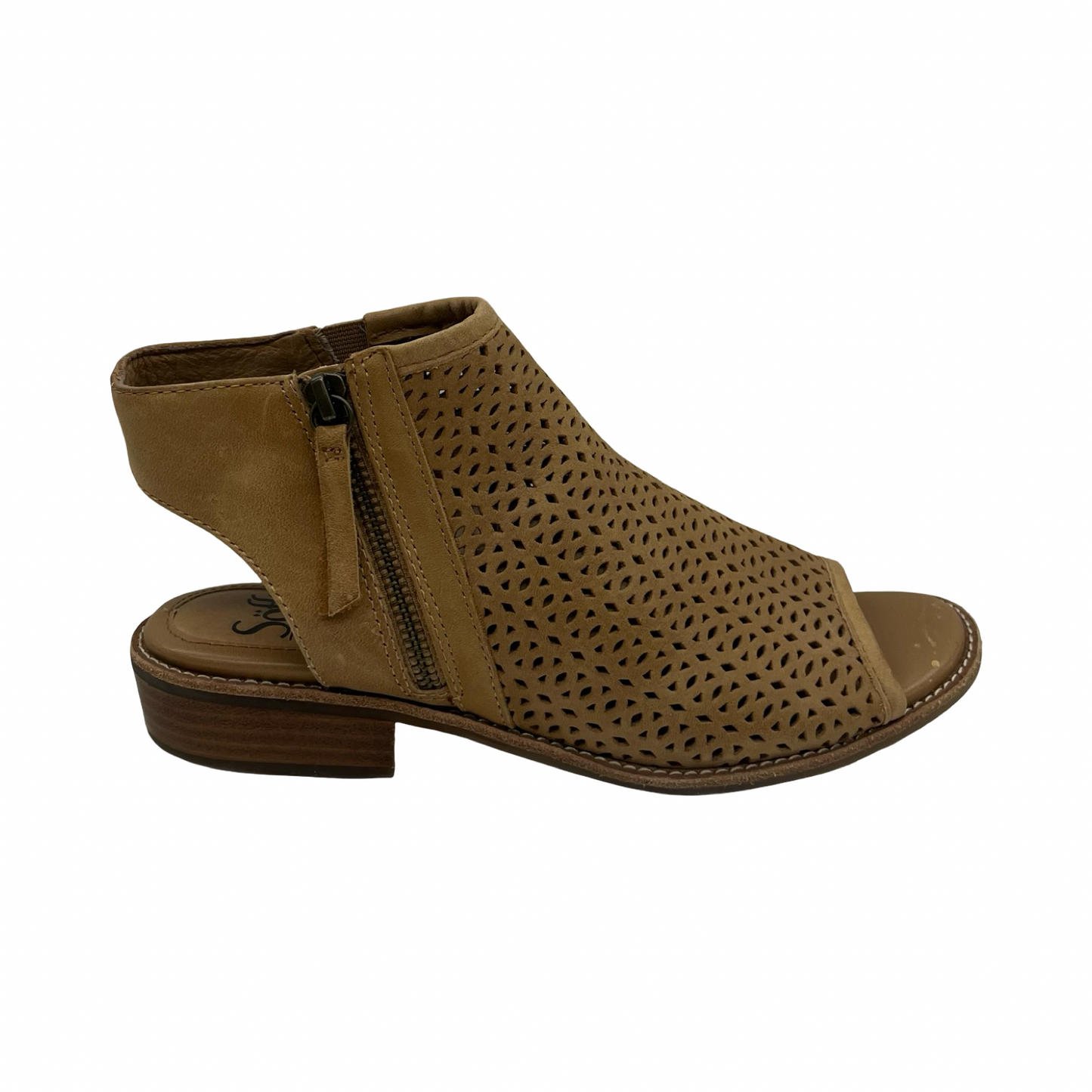 Sandals Heels Block By Sofft In Tan, Size:7