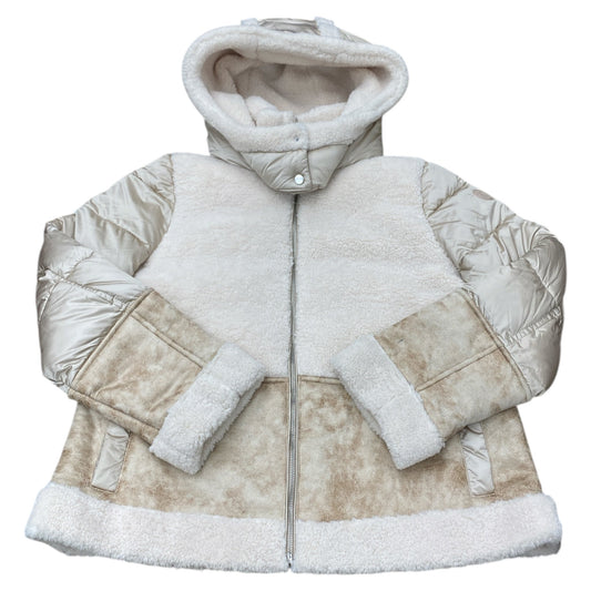 Coat Faux Fur & Sherpa By French Connection In Multi, Size:Xl