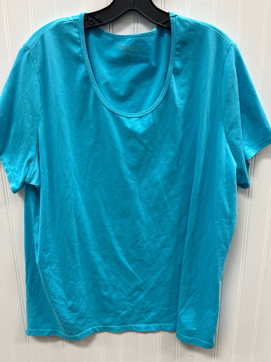 Top Ss Basic By Merona In Blue, Size:3X