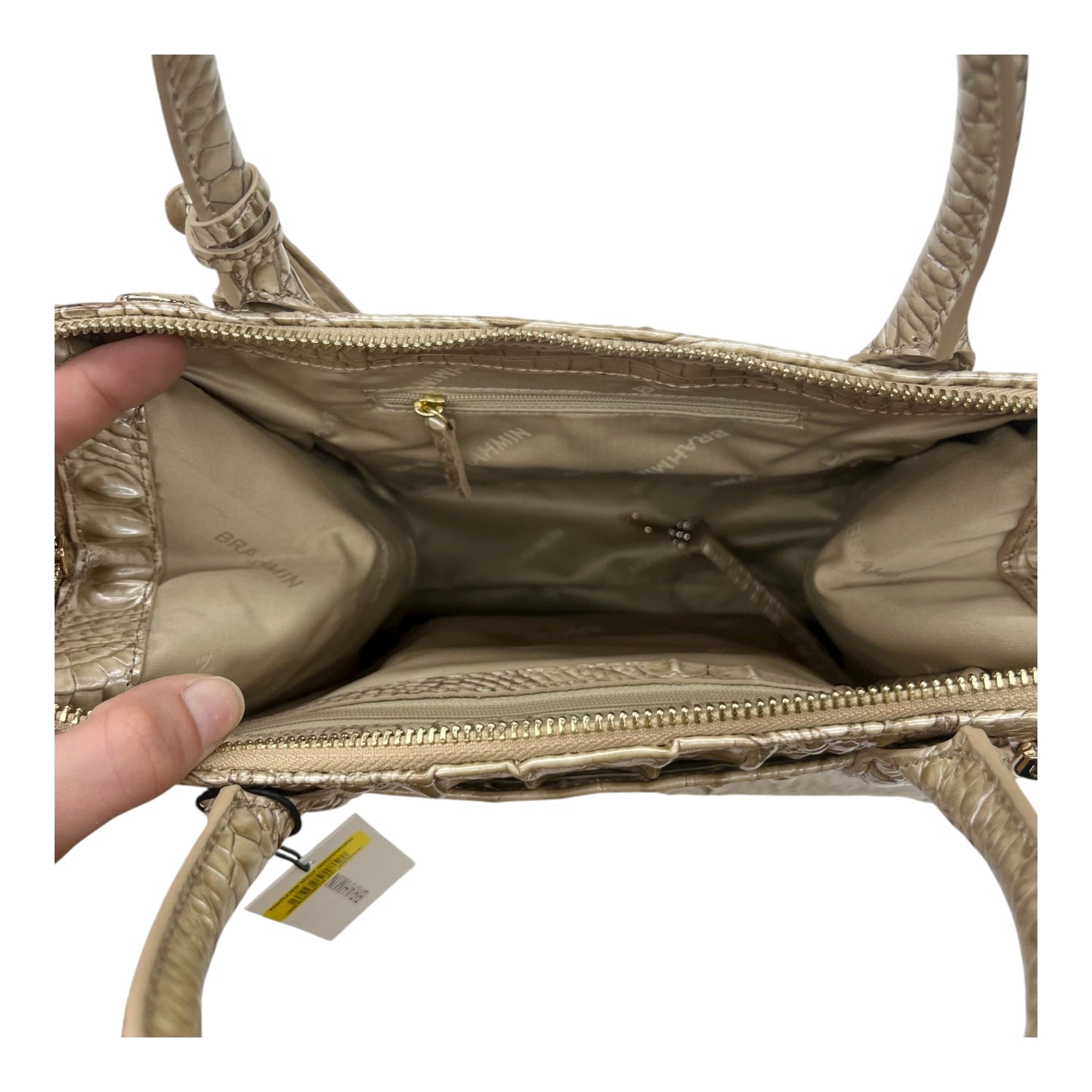 Handbag Designer By Brahmin In Tan, Size:Medium