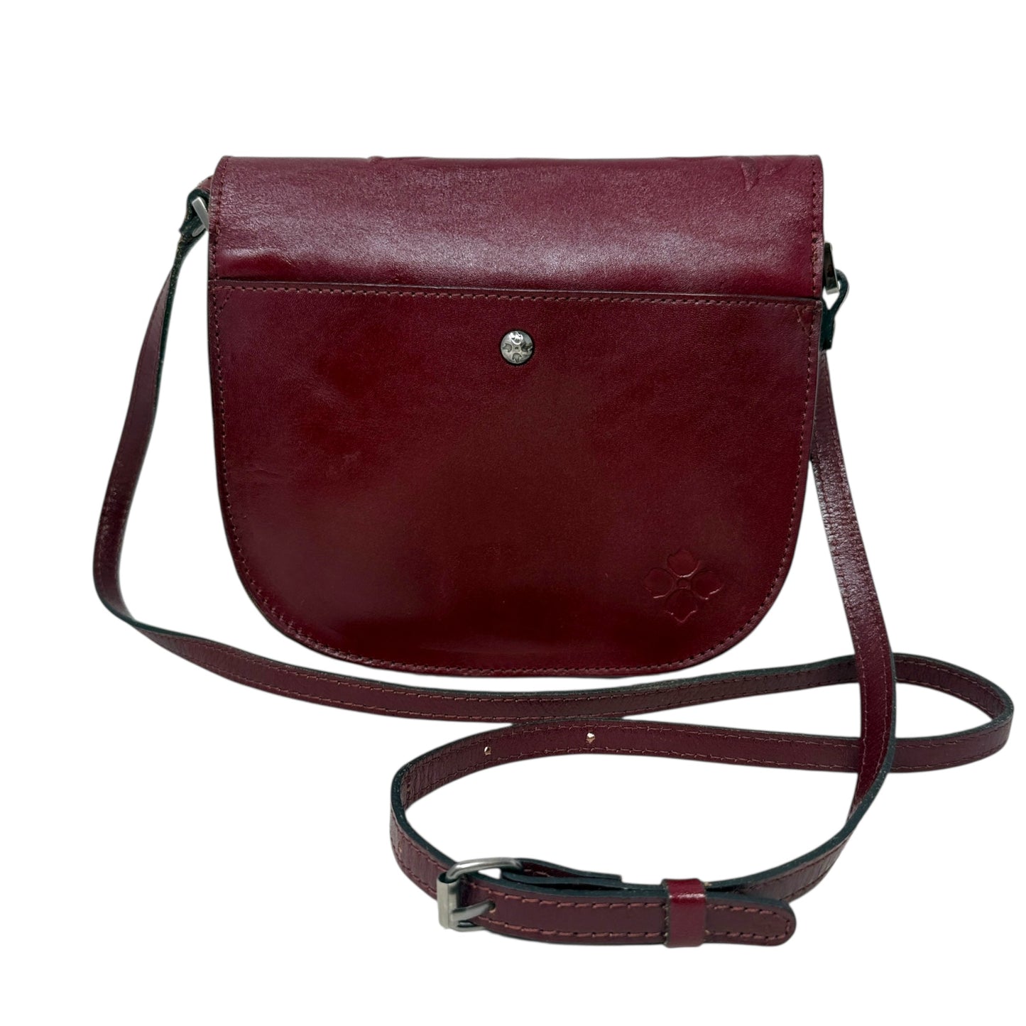 Brinlee Tooled Leather Saddle Crossbody Bag Designer By Patricia Nash, Size: Medium