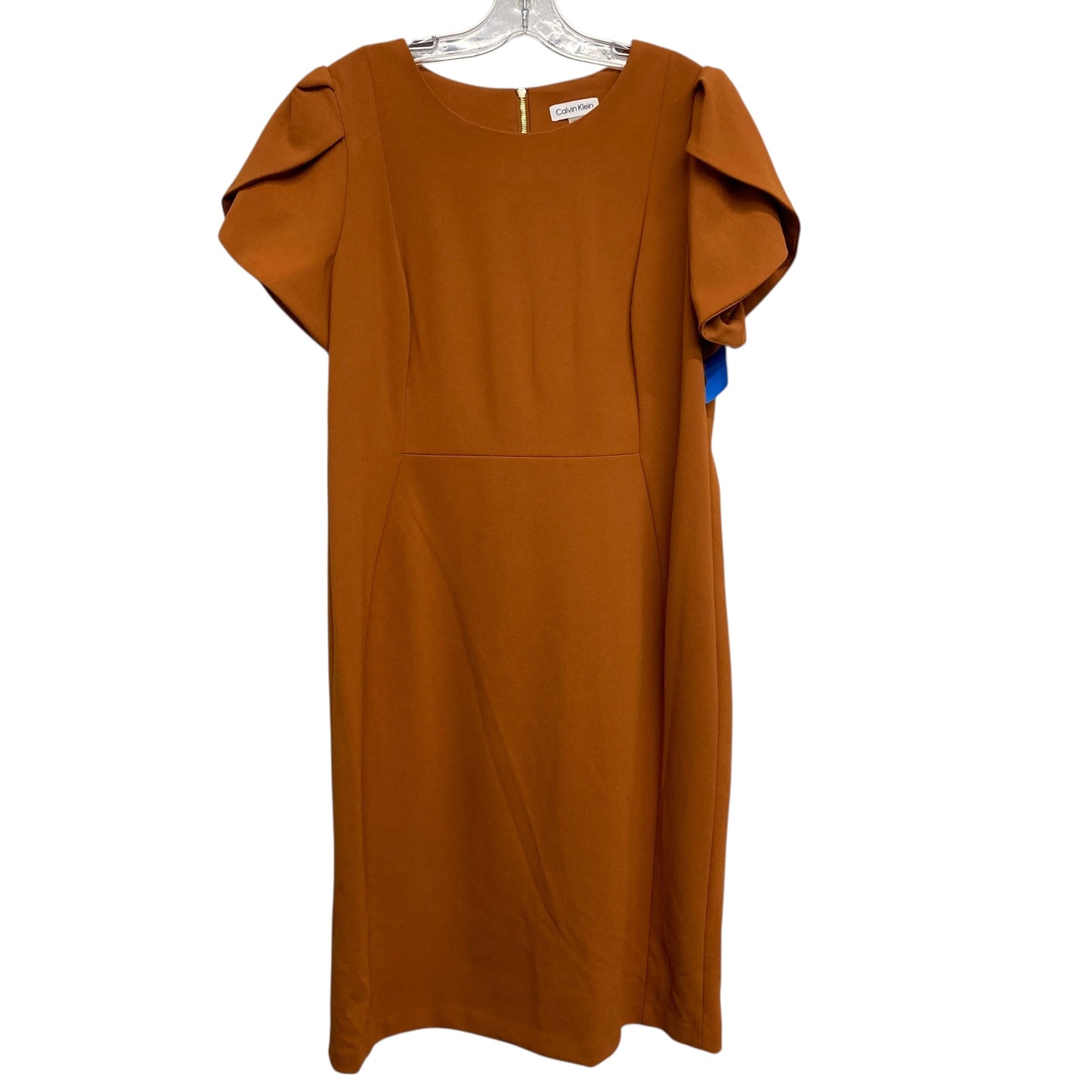 Dress Work By Calvin Klein In Orange, Size:Xl