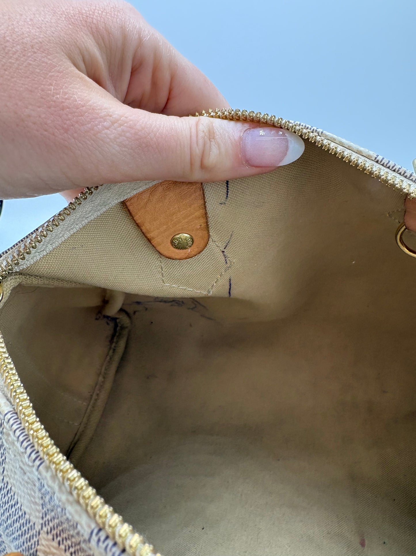 Louis Vuitton Speedy 25 Azur Luxury Handbag