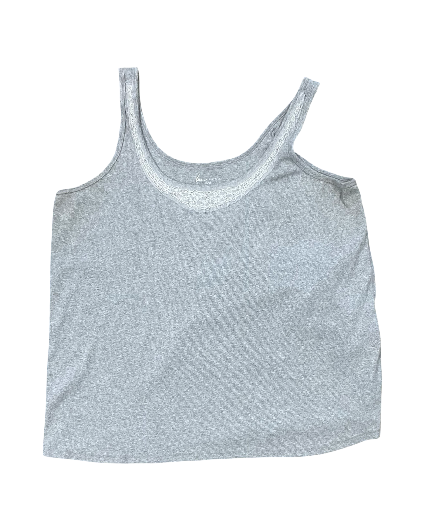 Tank Top By Lane Bryant In Grey, Size:3X