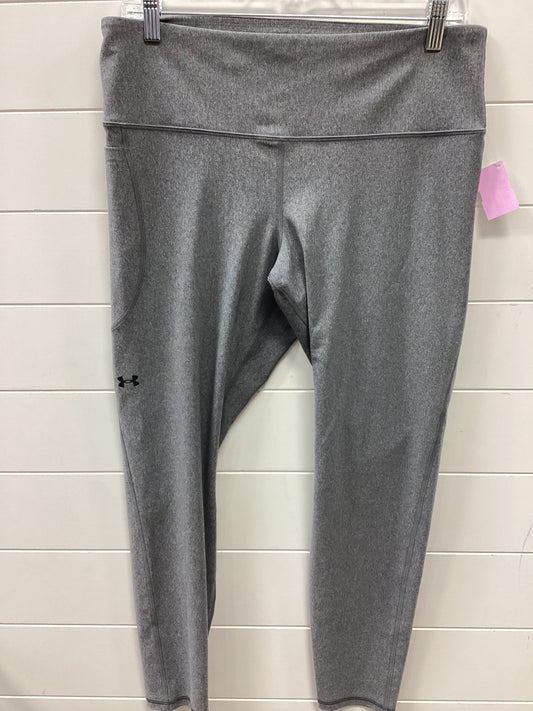 Athletic Leggings By Under Armour In Grey, Size:Xlp