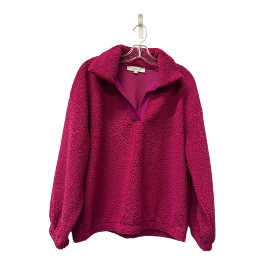 Sweatshirt Crewneck By Loft In Pink, Size:L