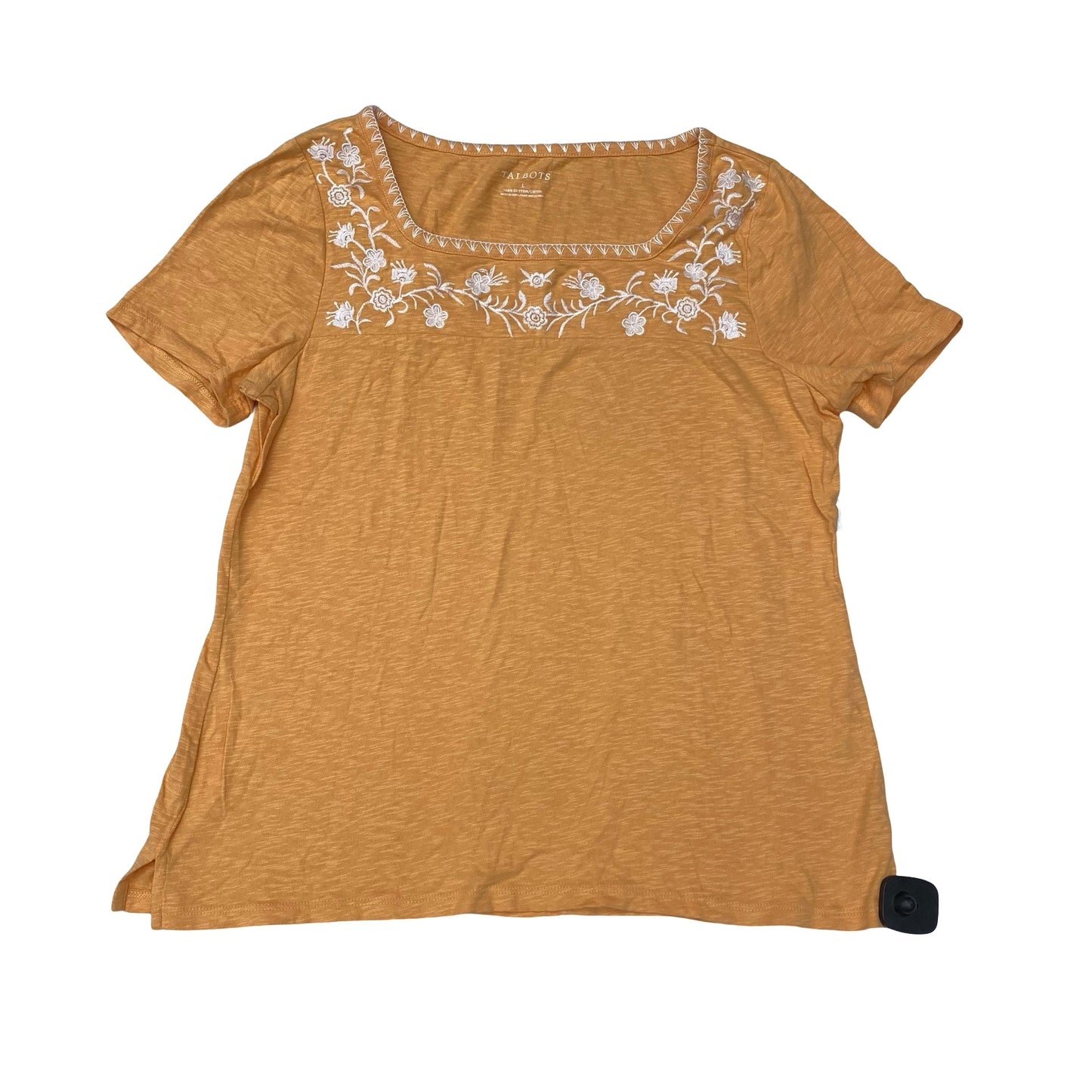 Top Ss By Talbots In Orange & White, Size:L