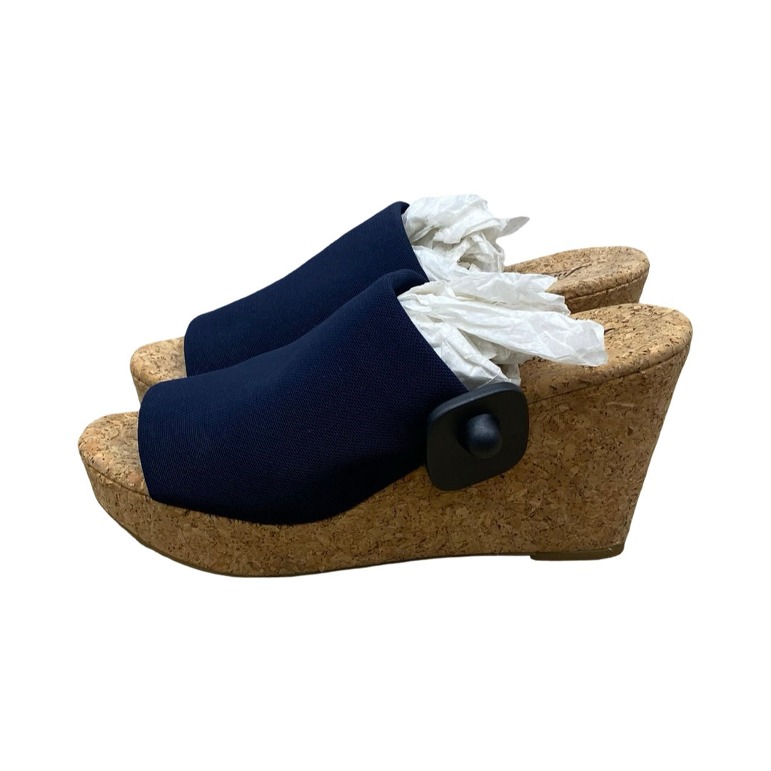 Sandals Heels Wedge By Lucky Brand In Navy, Size:7.5