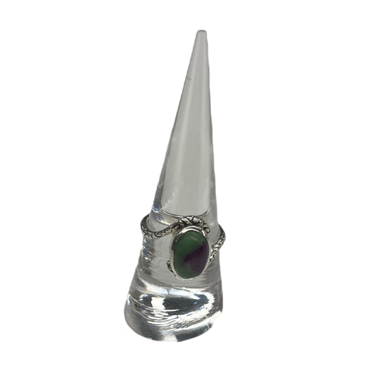Ring Statement By Clothes Mentor In Green & Purple, Size:7.5