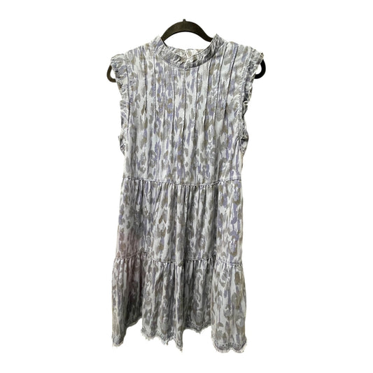 Dress Casual Short By Anthropologie In Blue & Grey, Size: M