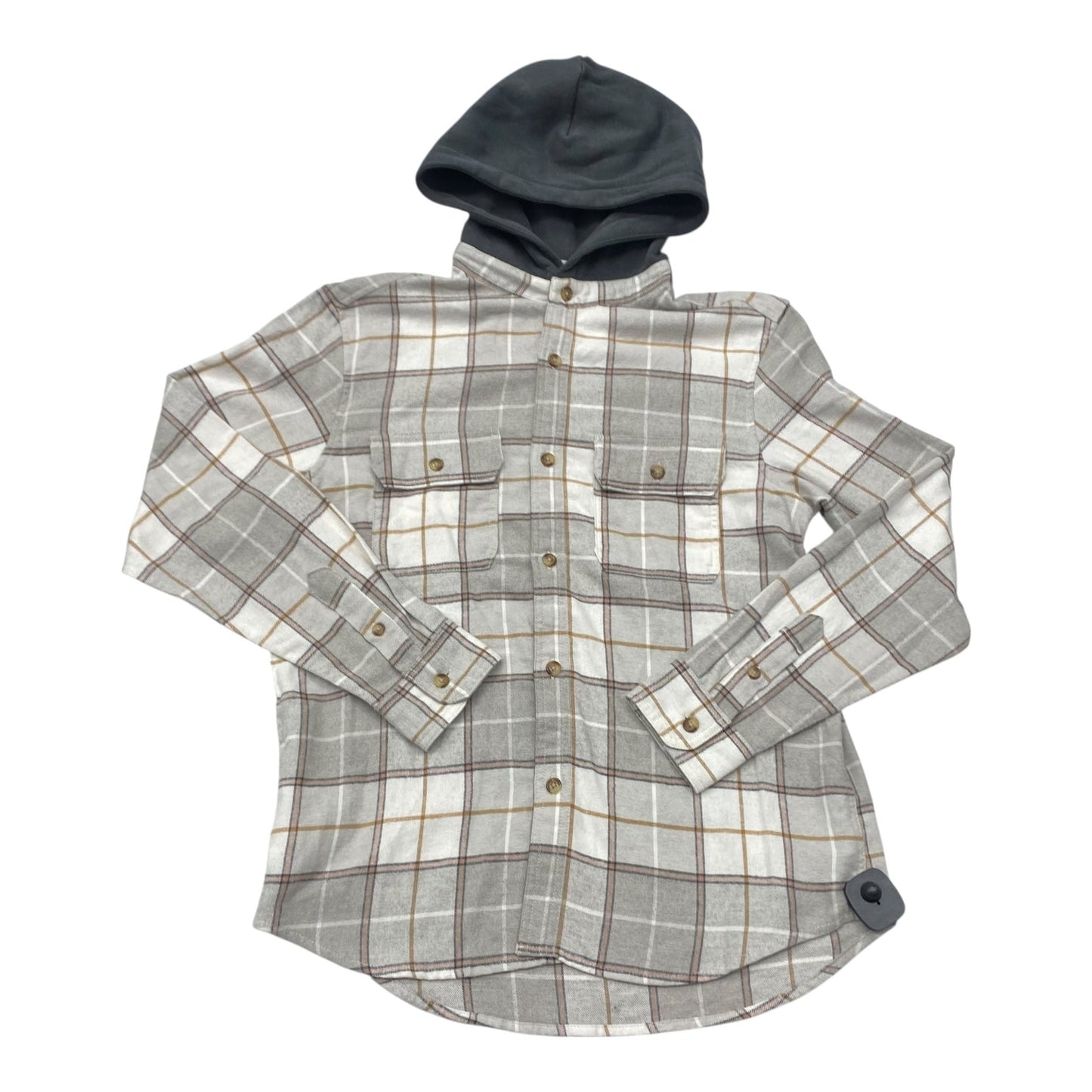 Jacket Shirt By Old Navy In Plaid Pattern, Size:M