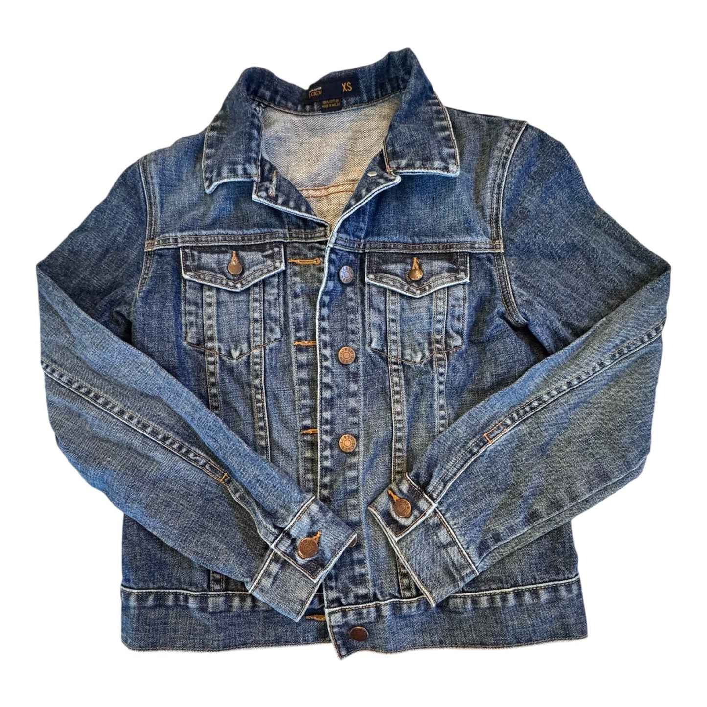 Jacket Denim By J. Crew In Blue, Size:Xs