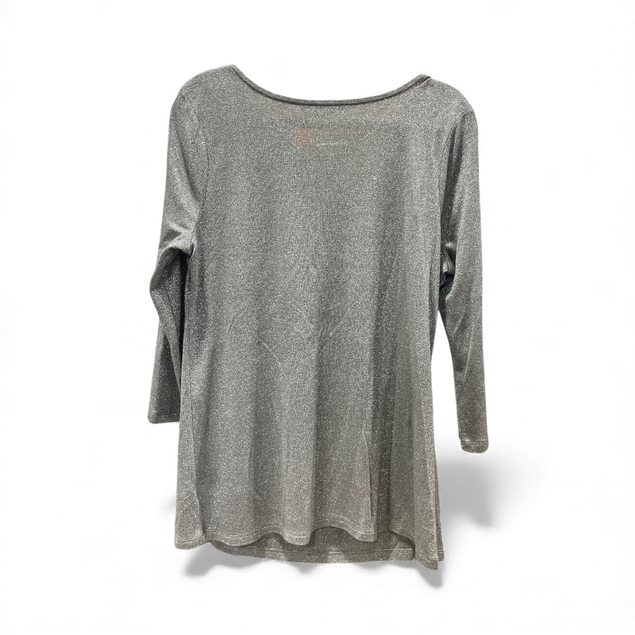 Top 3/4 Sleeve By Limited In Grey & Silver, Size:Xl