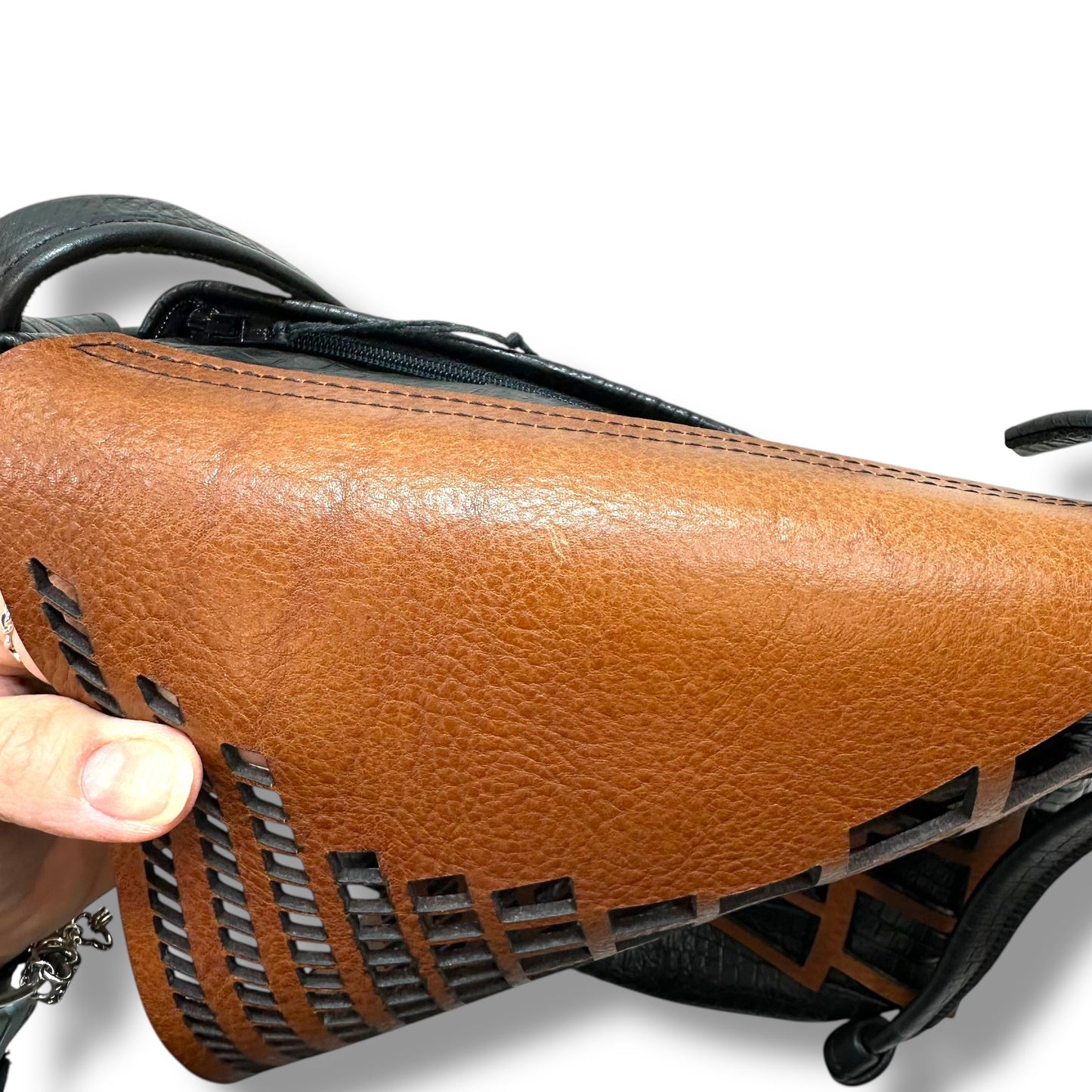 Leather Crossbody By THOMAS LEATHERS, Size: Small