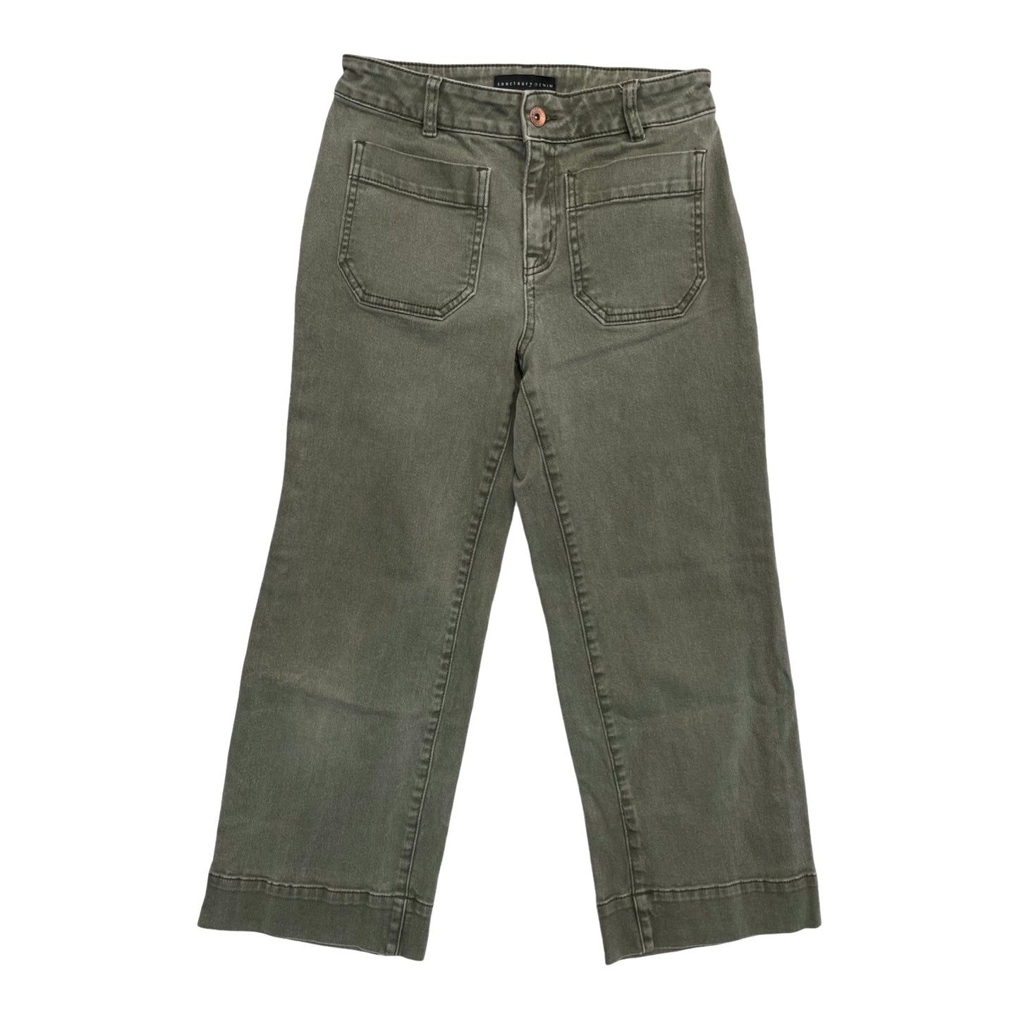 Jeans Cropped By Sanctuary In Green, Size:2