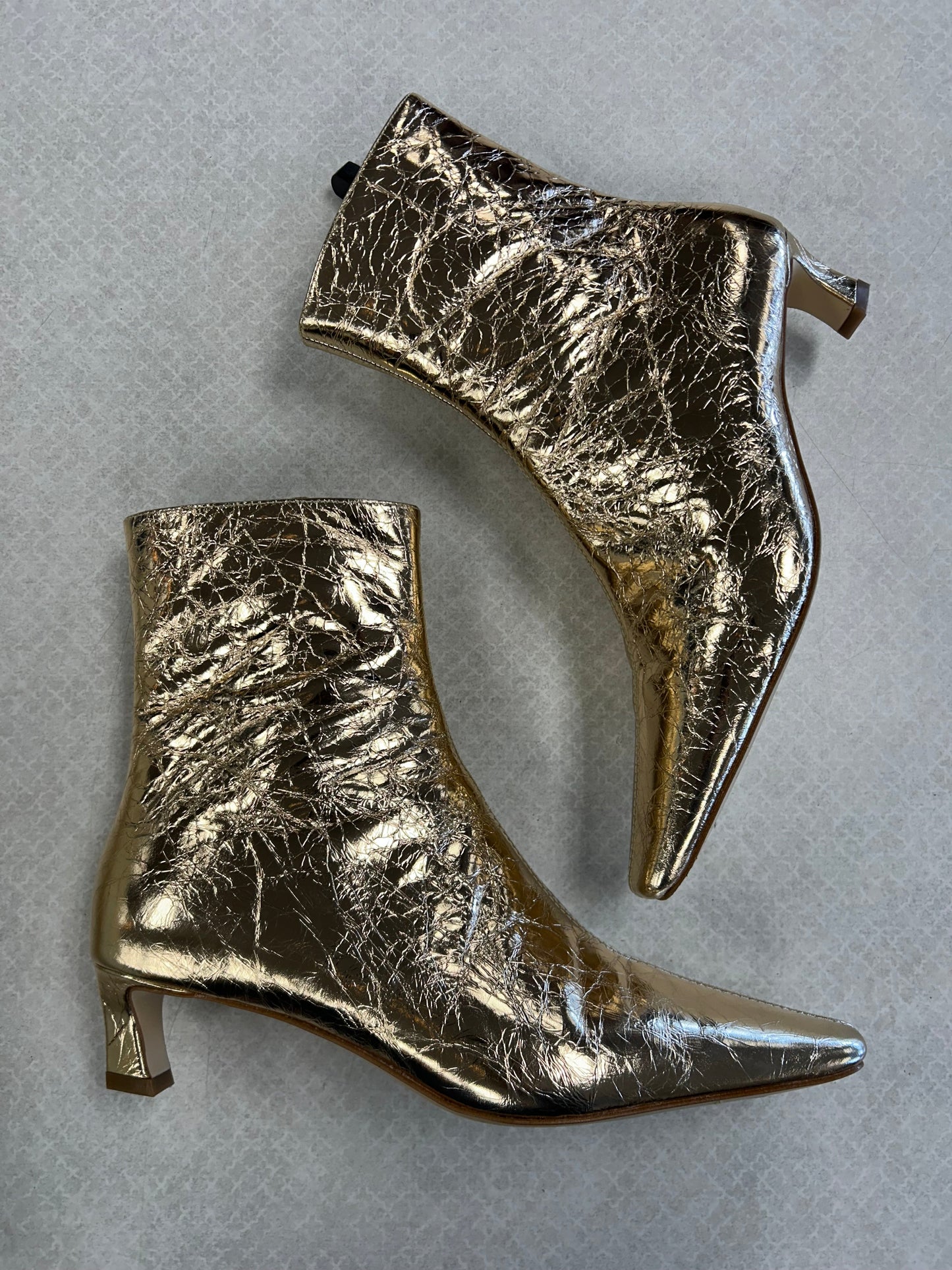 Boots Ankle Flats By Michael By Michael Kors In Gold, Size:8.5