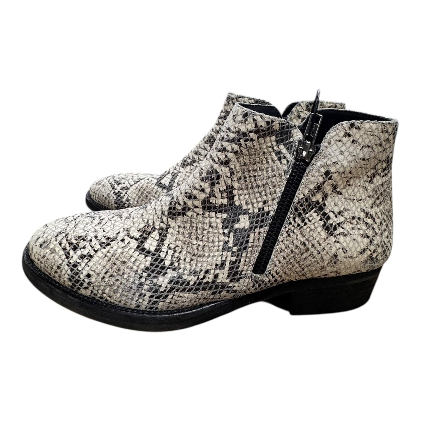 Boots Ankle Heels By Vaneli In Animal Print, Size:8