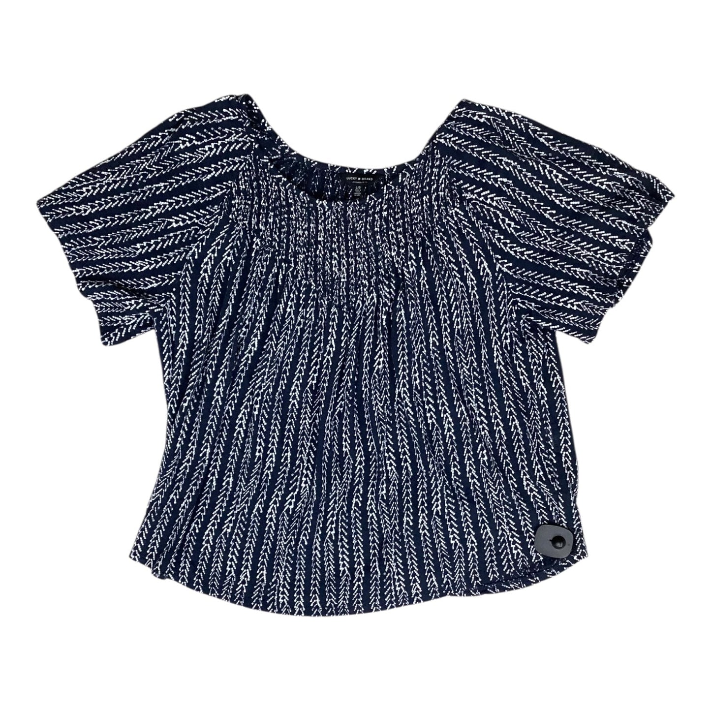 Top Ss By Lucky Brand In Blue & White, Size:L