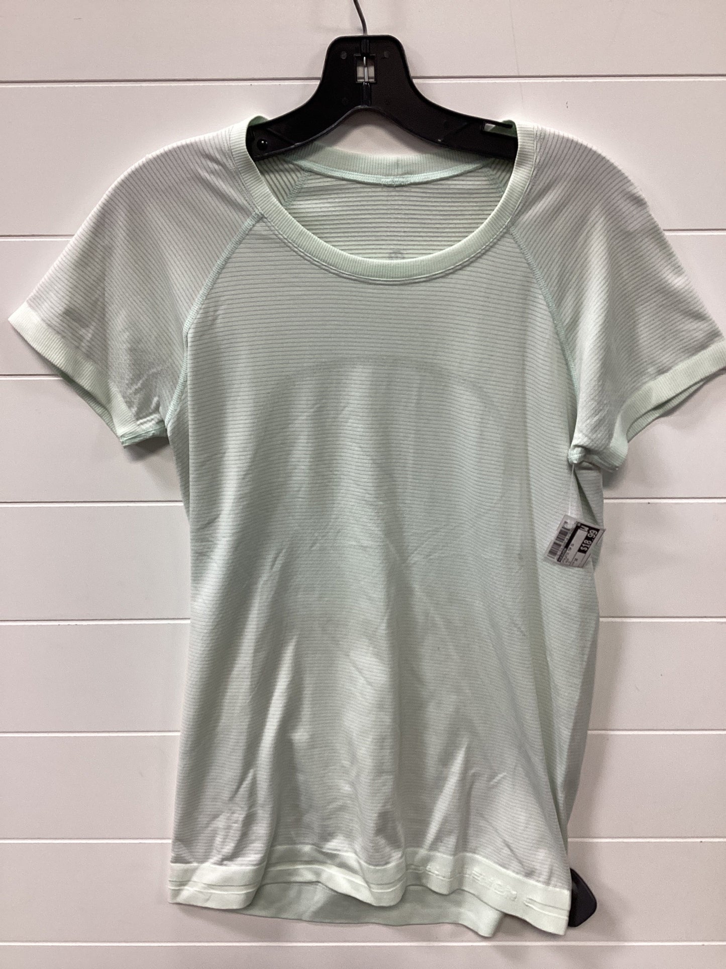 Athletic Top Ss By Lululemon In Aqua, Size:10