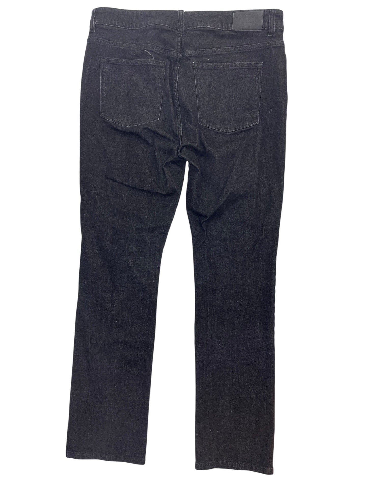Jeans Straight By Lauren By Ralph Lauren In Black Denim, Size:14