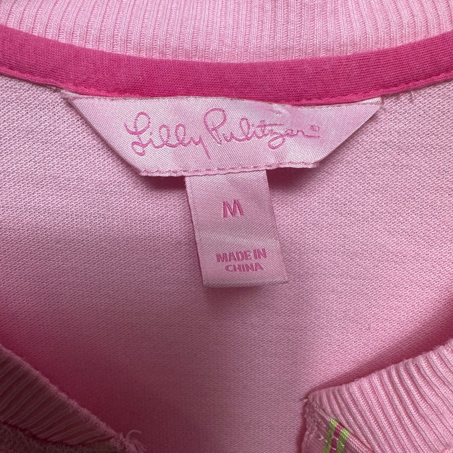 Top Short Sleeve Designer By Lilly Pulitzer In Pink, Size: M
