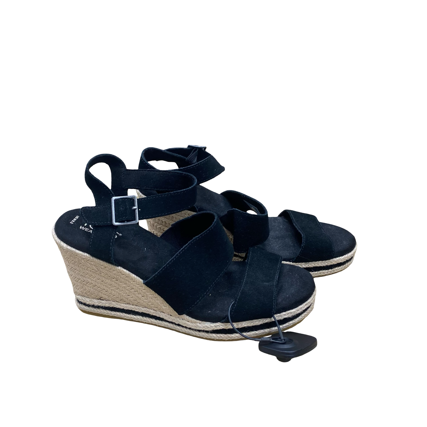 Sandals Heels Wedge By Toms In Black, Size:8.5