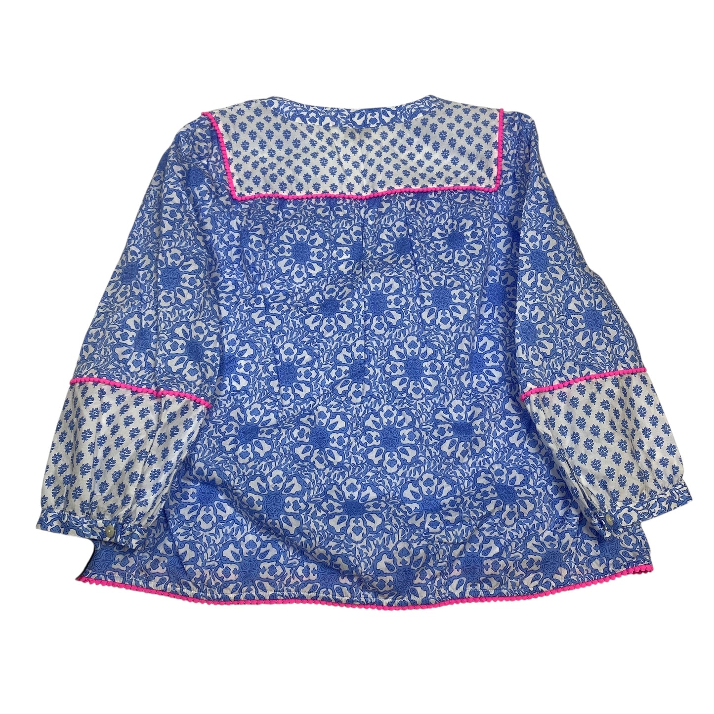 Top Ls Designer By Vineyard Vines In Blue & White, Size:L