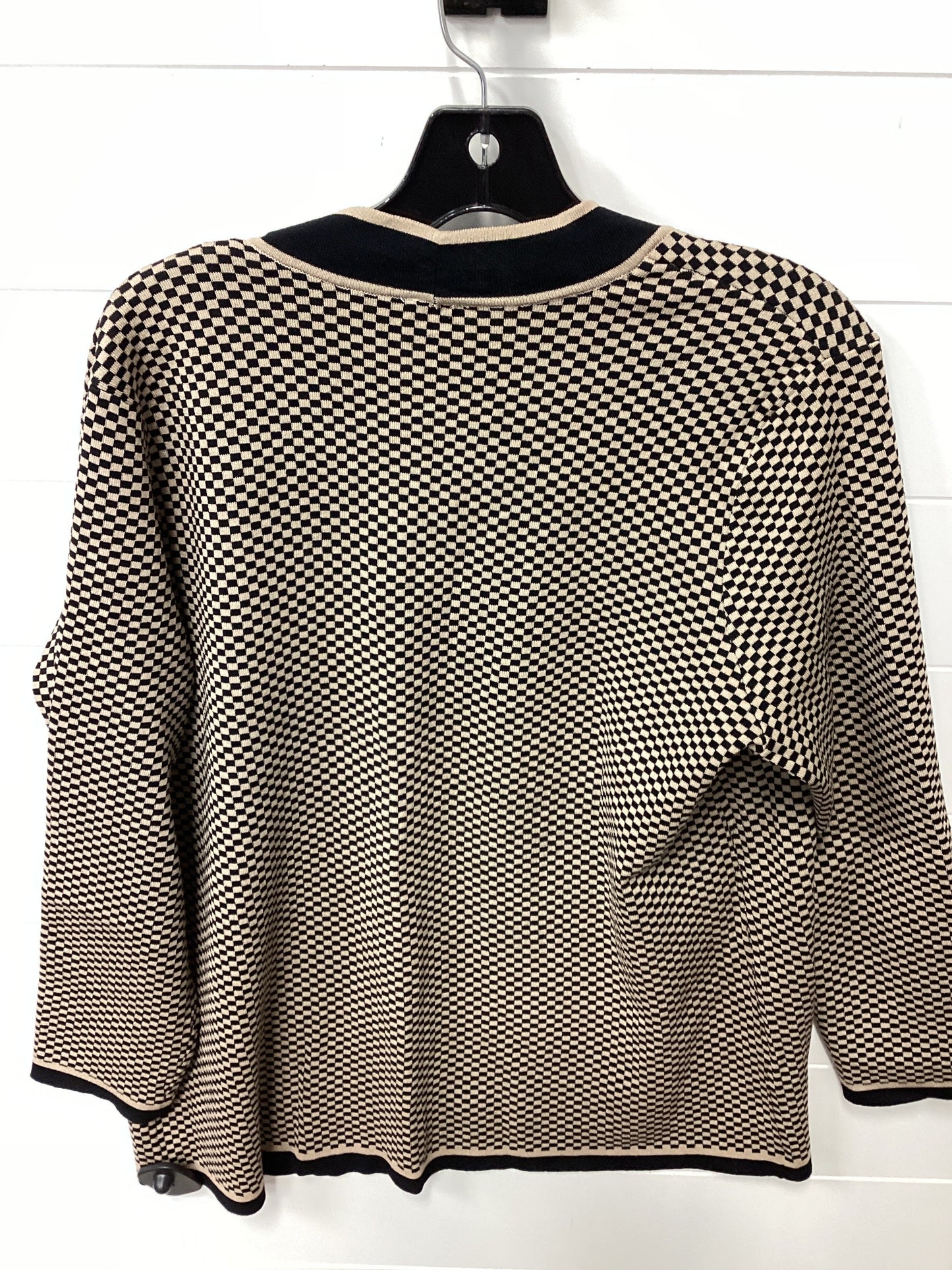 Top Ls By Anne Klein In Black & Gold, Size:L
